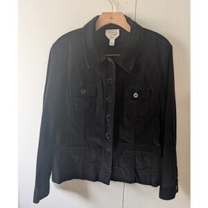 Talbots Black Suede Bottom Jacket